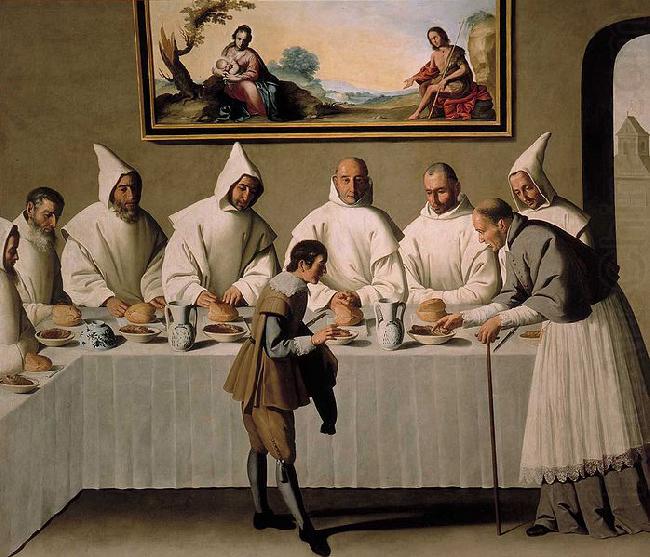 San Hugo en el Refectorio, Francisco de Zurbaran